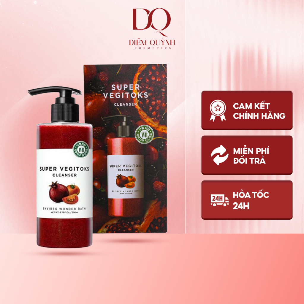 Sữa rửa mặt rau củ thải độc Wonder Bath Super Vegitoks Cleanser