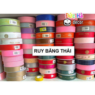 Ruy Băng Nhựa Thái In Chữ Bản 3cm Dài 50m