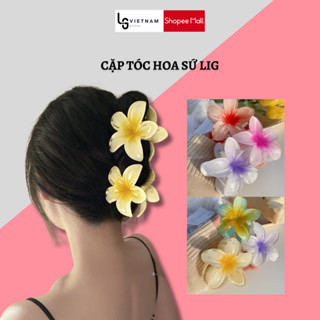 Kẹp tóc hoa sứ cỡ lớn ba chiều màu kẹo ngọt dễ thương Loli