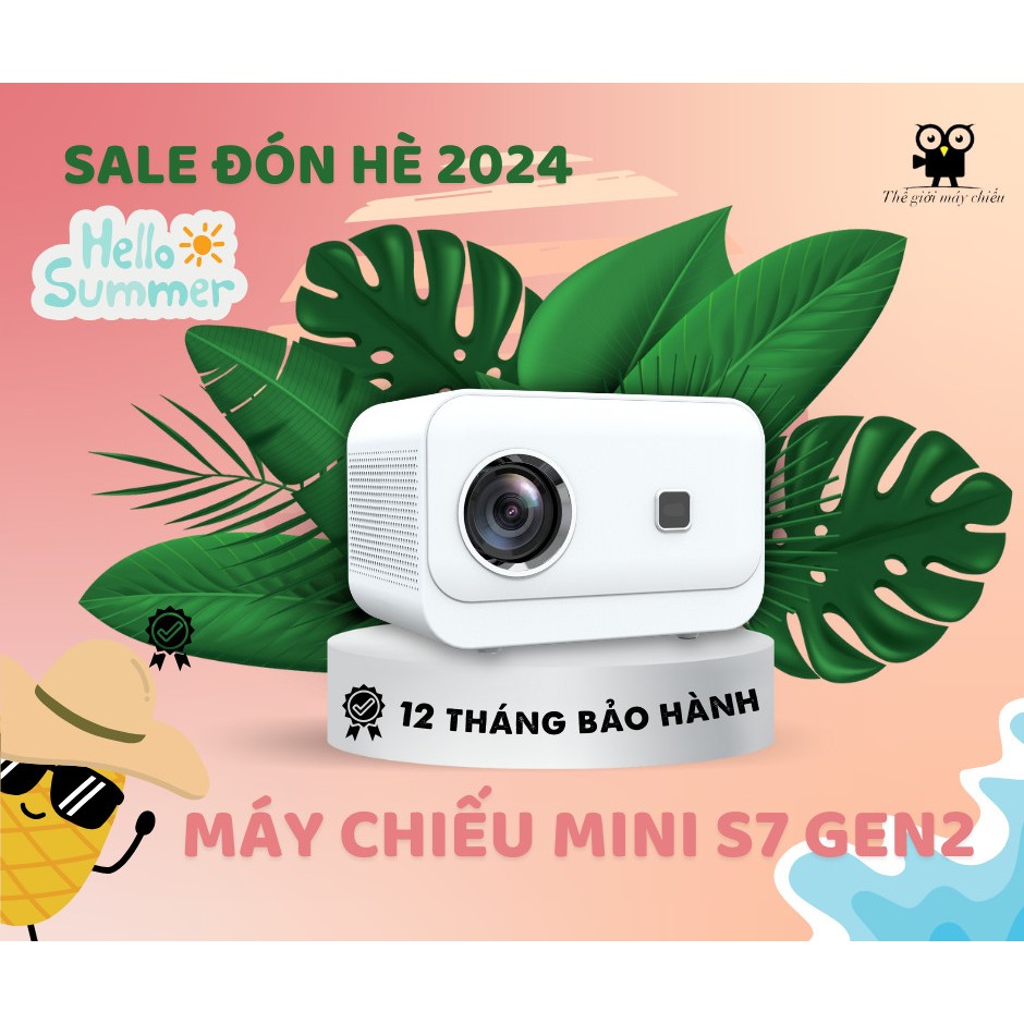 [ FULL COMBO MÁY CHIẾU MINI S7 GEN 2 ] THẾ HỆ MỚI KÈM MÀN PHẢN QUANG TRỢ SÁNG VÀ CHÂN TRIPOD, xem HD Projector Led.