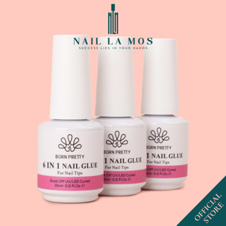 Gel đa năng 6in1 Born Pretty chính hãng 15ml - Sơn gel liên kết 6 trong 1 base, nối úp cứng móng, top loang, top coat