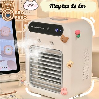 Máy sưởi tạo độ ẩm phun sương có 2 chế độ - Máy sưởi có quạt gió có thể điều chỉnh hướng gió để bàn đa năng tiện dụng