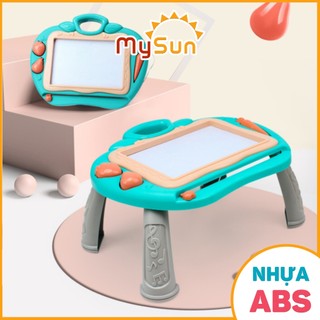 Bảng vẽ nam châm từ tính TỰ XÓA cho bé thông minh điện tử có chân bàn đa năng MySun