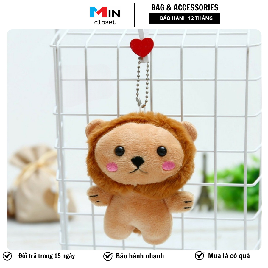 Móc Khóa Hình Sư Tử Mini, Dùng Cài Balo Móc Khóa Siêu Dễ Thương – Mincloset