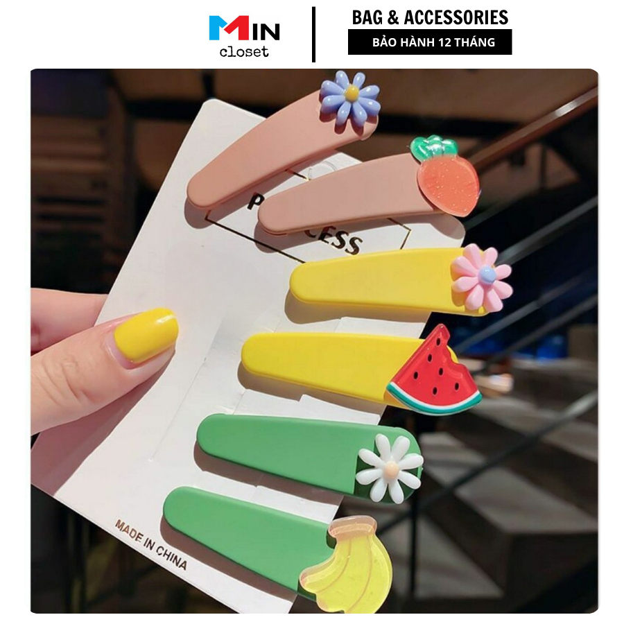 Set 2 Kẹp Tóc Trái Cây Hàn Quốc Siêu Xinh Dễ Thương Giá Rẻ - Mincloset