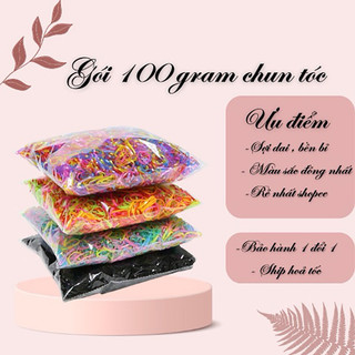 Gói 100Gram dây chun đen dầy buộc tóc
