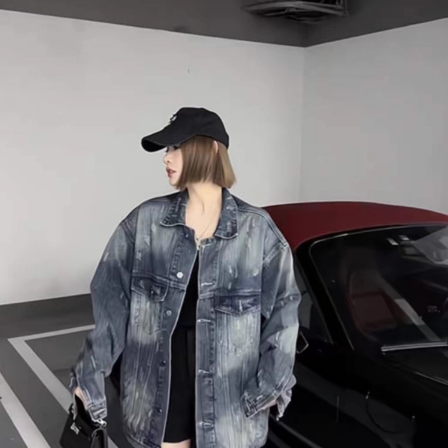 Áo khoác ngoài denim, ao Khoác jean Ba.len Nữ Phong Cách Unisex | BigBuy360 - bigbuy360.vn