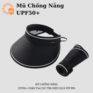 Mũ Trùm Đầu Che Nắng Hở Chóp Melangshi Jussy Official Nón Chống Nắng Nữ Vành Rộng Ngăn Tia Uv Style Năng Động Trẻ Trung