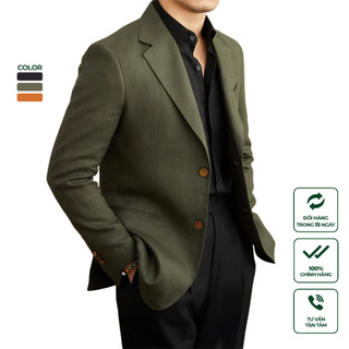  Áo Blazer Nam Cao Cấp Harold Havana Linen 1 Hàng Khuy - Áo Vest Thiết Kế Sang Trọng, Vải Thoáng Mát, Chống Nhăn