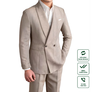  Bộ Suit Nam Cao Cấp Harold Gregory Shawl Lapel (Jacket + Quần) Bộ Vest Công Sở Chống Nhăn, Độ Bền Cao, Formal