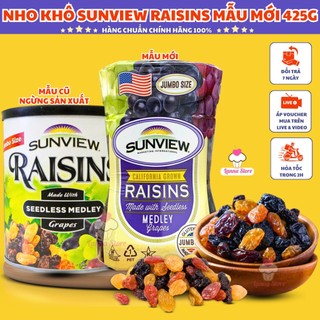 [HÀNG CHUẨN LOẠI NGON] Nho khô Sunview Raisin hộp 425gram Mỹ hàng chuẩn loại ngon