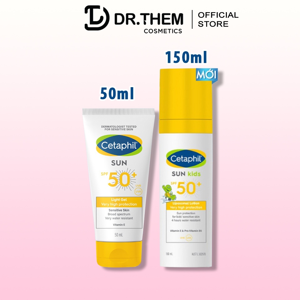Kem Chống Nắng Cetaphil (Gel Chống Nắng Cetaphil Sun SPF 50+ Light Gel 50ml / SUN KIDS 150ml)