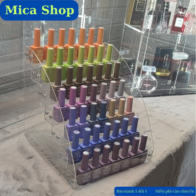 Kệ nail mica để bàn - kệ trưng bày sơn móng tay 7 tầng