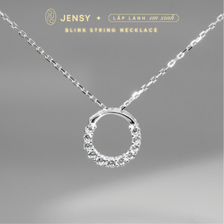 Dây Chuyền Bạc Tròn Đính Đá CAO CẤP JENSY "BLINK STRING" VCVAA057. Vòng Cổ Bạc 925 Nữ