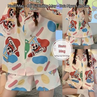  Bộ Ngủ, Set Đồ Mặc Nhà Pijama Nữ Dáng Côc Xinh Xắn Hình Trái Tim