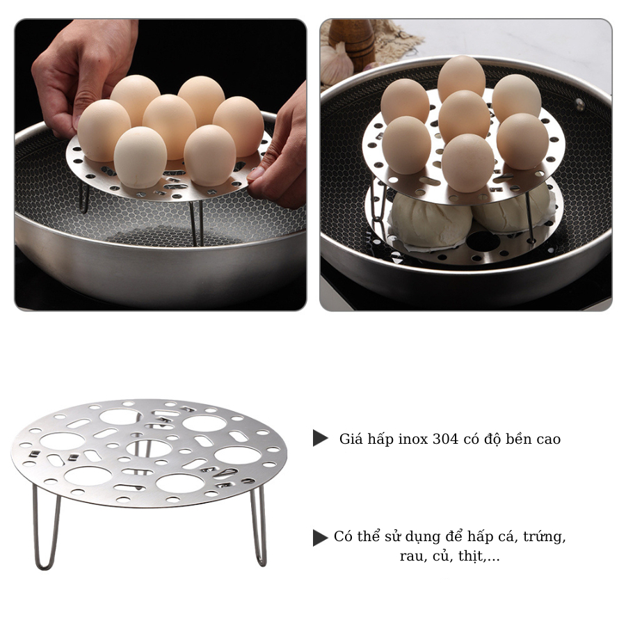 Vỉ hấp chân gấp Super Chef, inox 304 (SC-MFT1707)