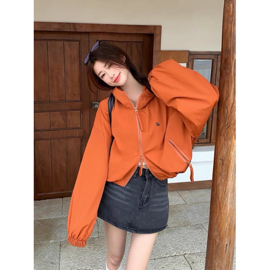 Áo Khoác Gió Nữ CROPTOP