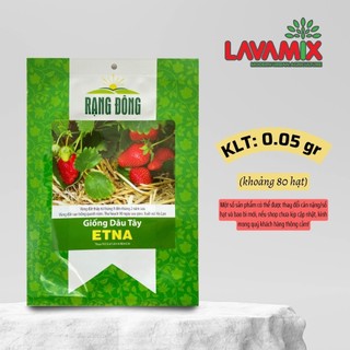 Hạt giống Dâu Tây Etna (0,05g~80 hạt) trái chua ngọt, không dễ trồng, thích hợp khí hậu mát | Green House