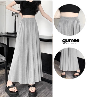 Quần ống rộng giả váy vải đũi bigsize nữ Gumee, quần đũi cotton suông dáng dài ống xòe phong cách Hàn Quốc - CT