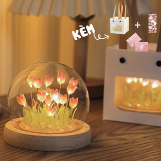 Đèn Ngủ Hoa Tulip (Tặng kèm túi quà) Nhiều Màu Sắc Thủ Công DIY , Quà Tặng Ý Nghĩa,Đèn Hoa Để Phòng Ngủ, Đèn Trang Trí