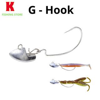 Lưỡi câu cá lóc , lưỡi g -hook sv-45h slide bomb heavy gắn mồi mềm câu lure cá lóc cá chẽm