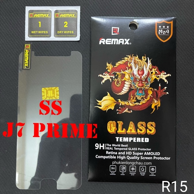 Kính Cường Lực Màn Hình Samsung J7 Prime Trong Suốt Con Rồng Remax (R15)