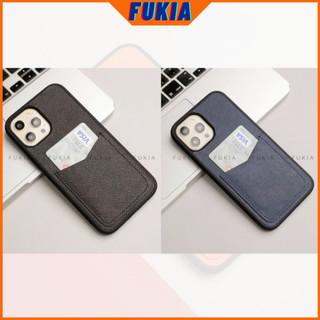 Ốp da thủ công Epsom khe thẻ viền đen màu 1-6 cho IPhone 15/15pro/15promax/14/14Pro/14Promax/13/13Pro/13Promax/ ODTC110