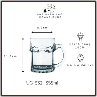 Set 6 Ly thuỷ tinh uống bia cao cấp nhập khẩu thái lan UG-332| Union Glassware