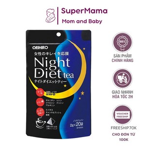 Trà đêm giảm cân Night Xanh 20 gói Diet tea Orihiro