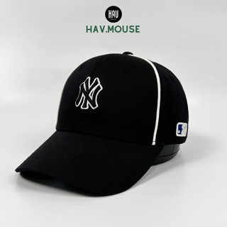 Mũ nón lưỡi trai N.Y đen viền trắng full hộp cao cấp dành cho nam và nữ free size cực hot năm 2024