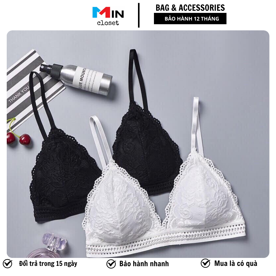 Áo Lót Nữ Họa Tiết Ren Bralette Cao Cấp Có Đệm Ngực Sang Trọng,Thanh Lịch A14