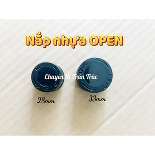 Combo 10 nắp nhựa open 28, nắp open 33 cho chai nhựa dày, nắp chai nhựa 500ml, nắp chai nhựa 1 lít size 28mm