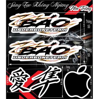 Nhãn dán sticker -chữ báo-chữ tàu-dán trang trí nhiều vị trí xe máy,laptop,chất liệu PVC không bay màu