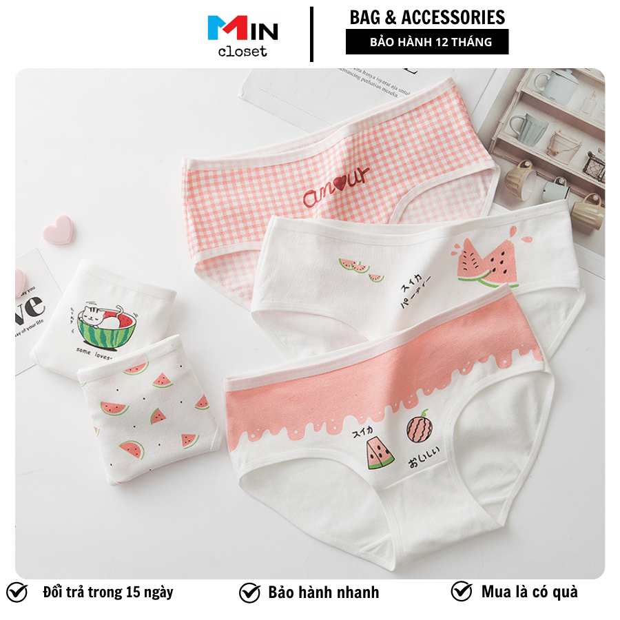 Quần Lót Nữ Họa Tiết Dưa Hấu SO KUTE Chất Đẹp Sang Xịn Mịn - Mincloset