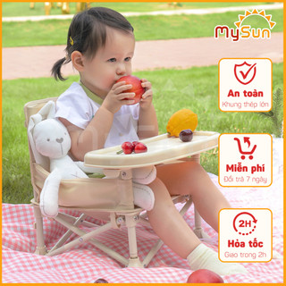 Ghế ngồi ăn dặm cho bé đa năng gấp gọn du lịch bằng nhựa cao cấp giá rẻ MySun