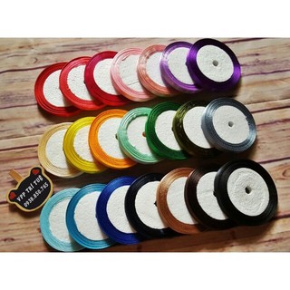 Ruy băng lụa 1 cm màu sắc đẹp nhiều màu - cuộn 22m - vpp trí tuệ