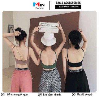  Áo 2 dây nữ Áo bra len tăm hở lưng A05 