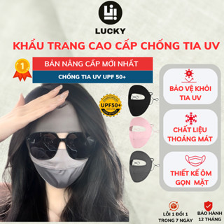 Khẩu Trang Toàn Mặt LUCKY Chống 99% Tia UV, Hai Lớp, Chống Nắng UPF 50+, Mát Thông Thoáng KTM02
