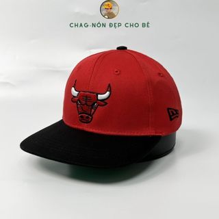 Mũ lưỡi trai Chicago Bull đỏ mix đen nón kết siêu đẹp phù hợp cho bé trai gái 2-10 tuổi siêu hót dịp tết 2024