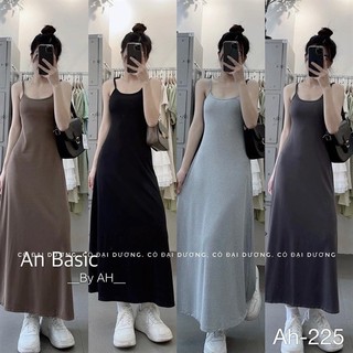 Váy tăm 2 dây 4 màu dáng dài. Có chỗ chỉnh dây