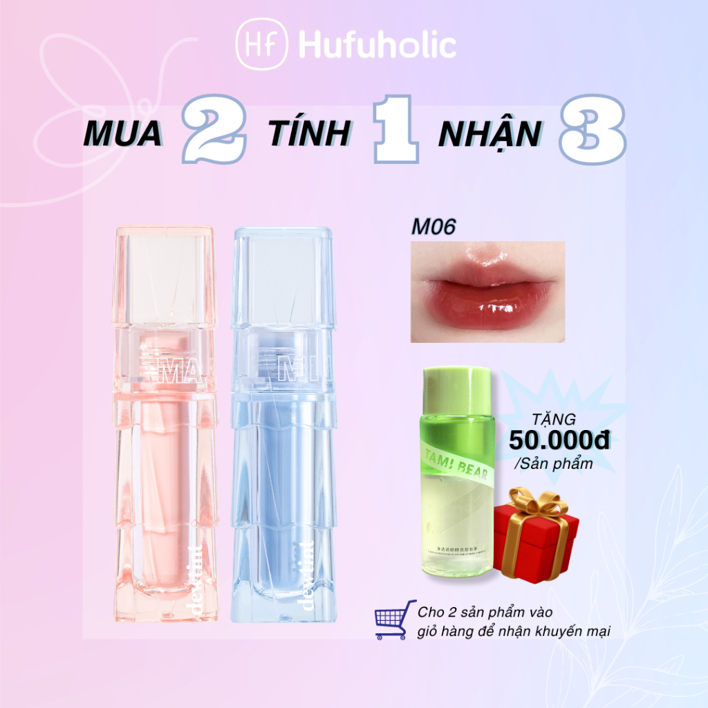 Son kem bóng MAKEMINE thạch nước thuỷ tinh Jelly Dew Tint Make Mine son tint bóng MAKE01 | BigBuy360 - bigbuy360.vn