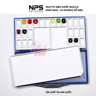 Pallet màu nước mijello, 24 khoang chứa màu, mwp-3024
