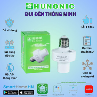 Đui Đèn Thông Minh Wifi Hunonic Điều Khiển Từ Xa Qua Điện Thoại