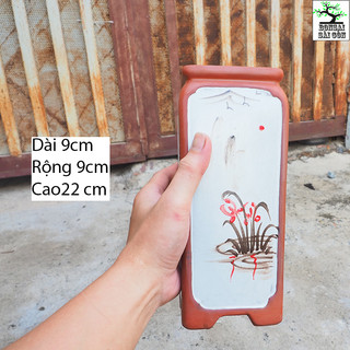 chậu vuông cao mini bonsai