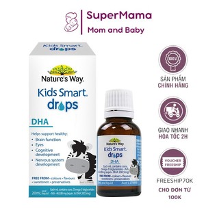 Siro bổ sung dha cho bé kids smart drops dha nature’s way