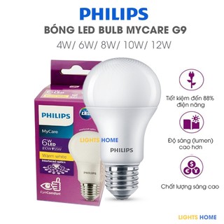 Bóng đèn philips led bulb mycare e27 1ct/12 apr - hàng chính hãng - chăm sóc đôi măt của bạn
