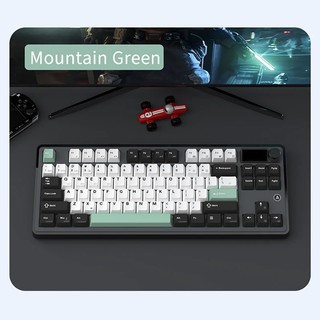 Bàn phím cơ TKL AJAZZ AK870, hot-swap tích hợp núm màn hình, pin 4000MAH ba chế độ prebuild cực tốt.