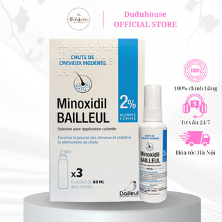 Xịt mọc tóc Giảm Rụng Tóc Minoxidil Bailleul 60ml 2%/5% Duduhouse