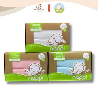 Set 2 khăn sợi tre kháng khuẩn đa năng nappi 77x77cm