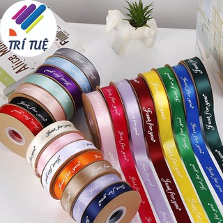 [ Cuộn 5 mét } Ruy băng lụa 2.5cm chữ Just For You sang trọng gói hoa, gói quà siêu xinh - VPP Trí Tuệ